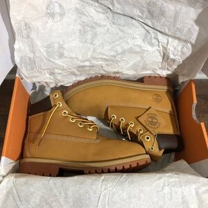 Timberland Premium 6' Waterproof Boot Wheat Nubuck Size 4M Junior Boys 12909 A90